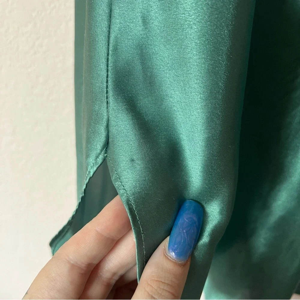 Vintage 90s sexy green lingerie nightgown slip dress - Picture 12 of 12